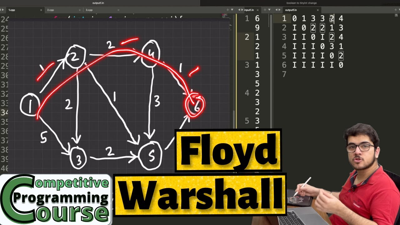 Floyd Warshall Algorithm: All Pair Shortest Path | Tutorial with Code | CP Course | EP 83