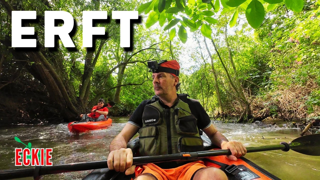 Packrafting op de Erft van Grevenbroich naar Neuss ( monding in de Rijn )