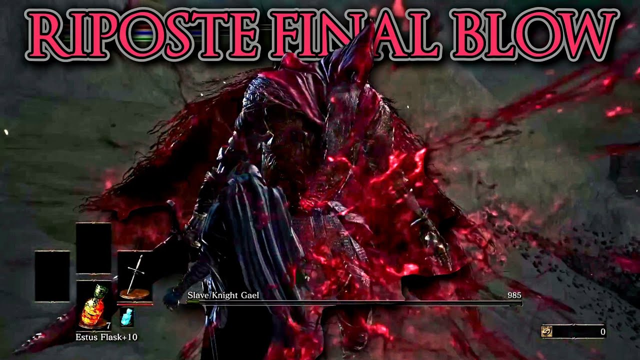 Fight Lore - What happens when your Final Attack against Slave Knight Gael is a Riposte?