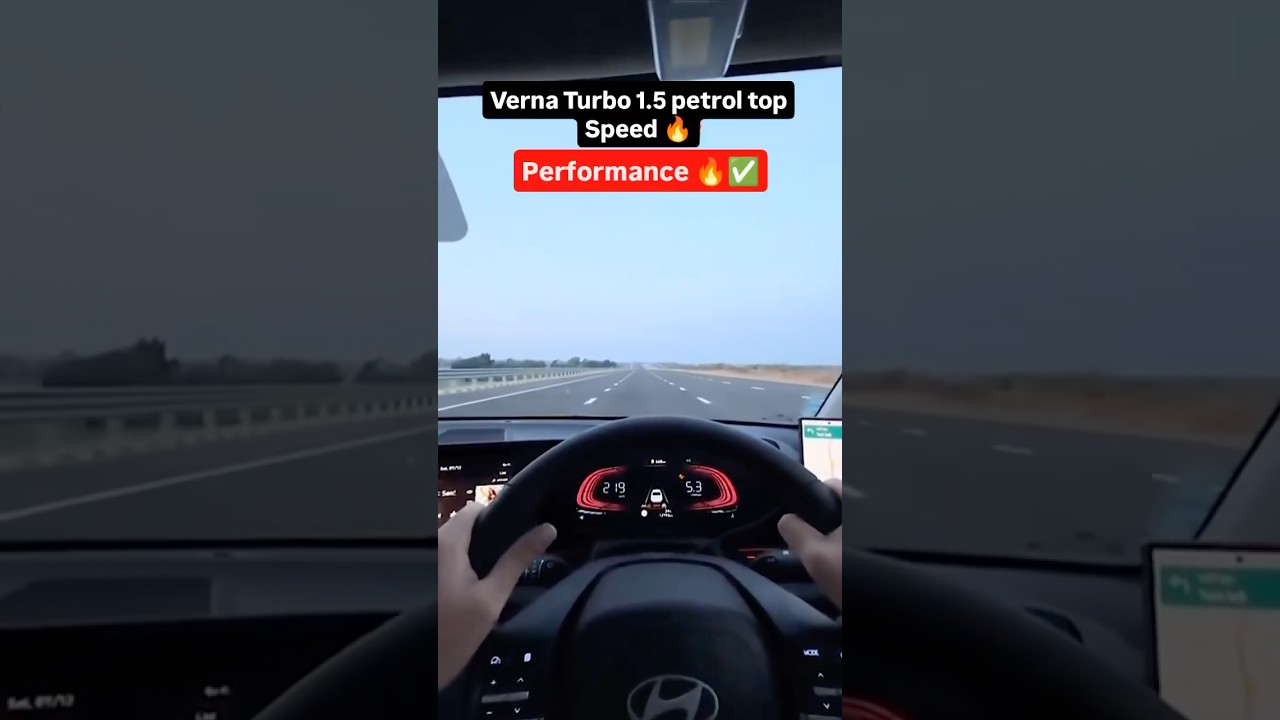 Hyundai Verna Turbo 1.5 petrol top speed #hyundaiverna #vernaturbo#hyundai #expressway #trending