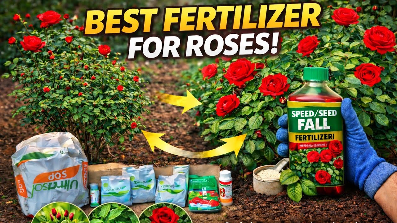 Gulab par zyada phool lene ke liye behtarin fertilizer 🌹✨ | Rose Plant Care Tips 🌿