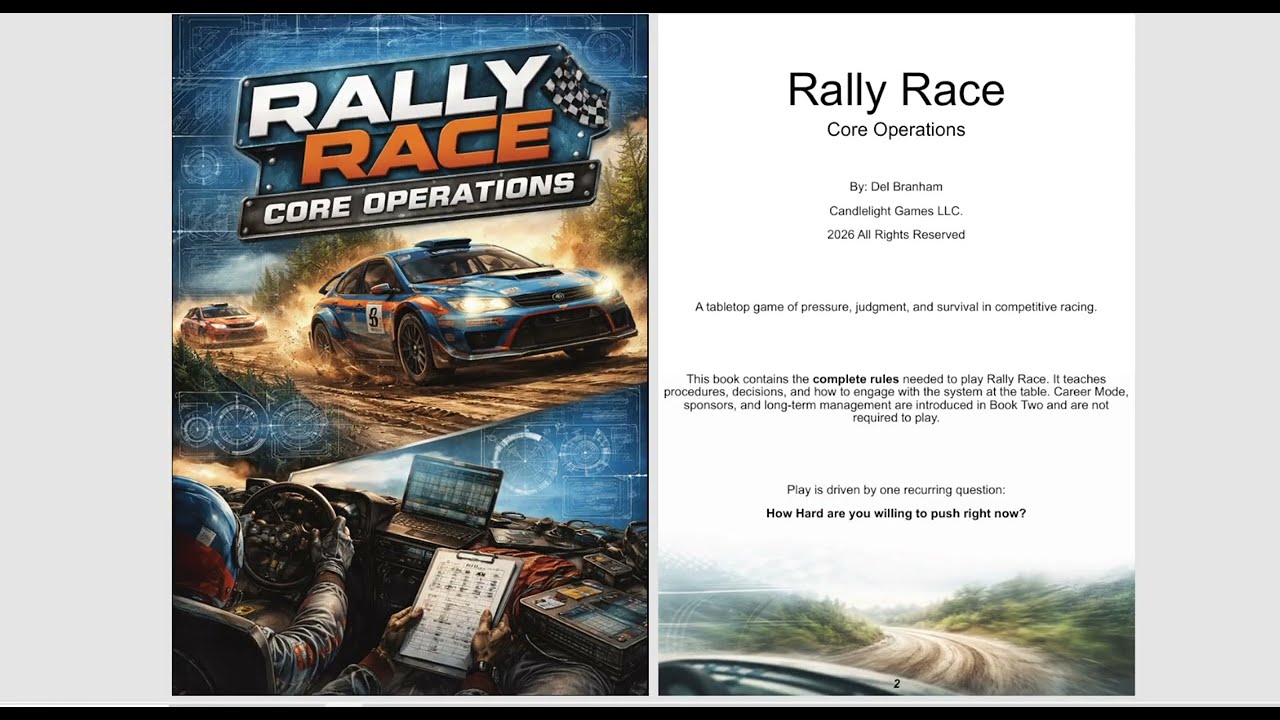 Rally Race Core and Career Operations