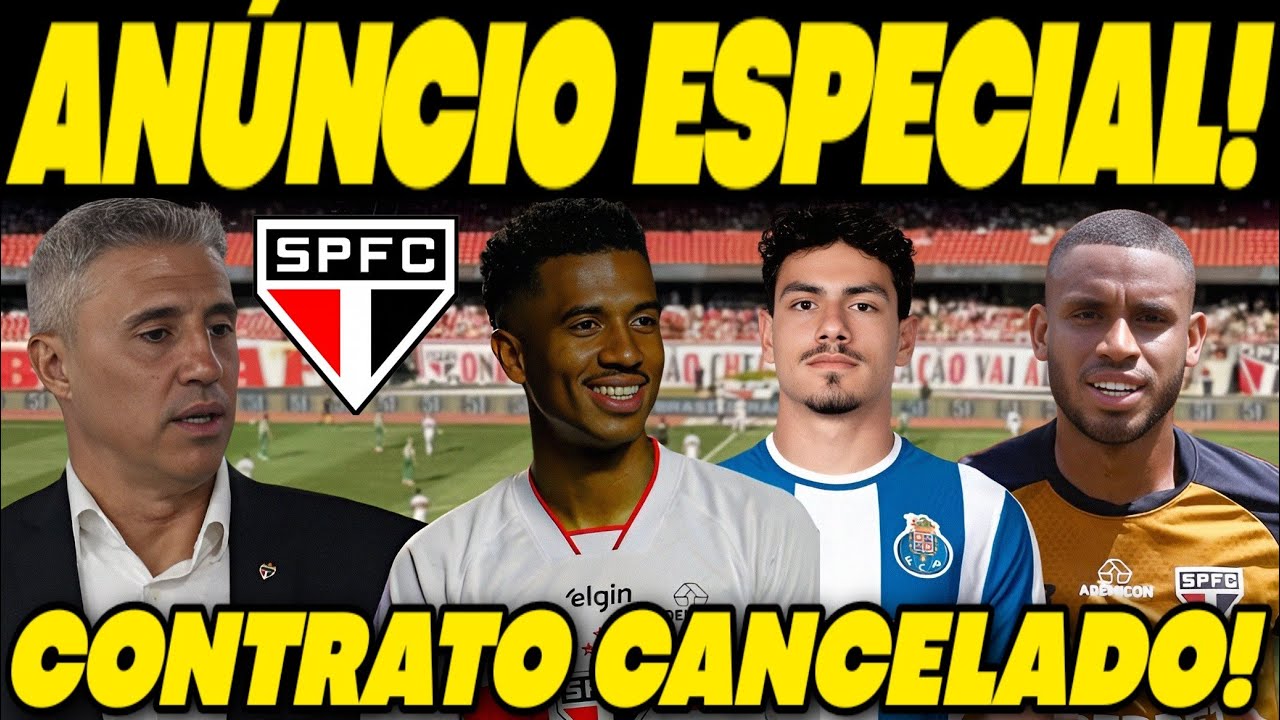 ACONTECEU AGORA DE ÚLTIMA HORA NO SÃO PAULO! DECISÃO SURPREENDE, CONTRATO QUEBRADO E REFORÇO CHEGA