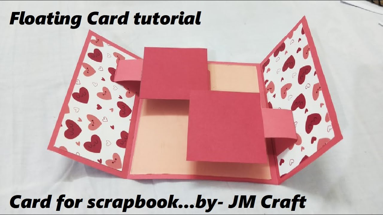 Floating Pop Up Card tutorial | Scrapbook|Explosion Box| love greeting card slider card |BYJM Craft