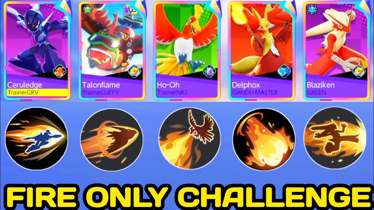 5 Fire Type Only Challenge 🔥 in Rank Match 😱 Pokemon Unite | NINZA PLAYS