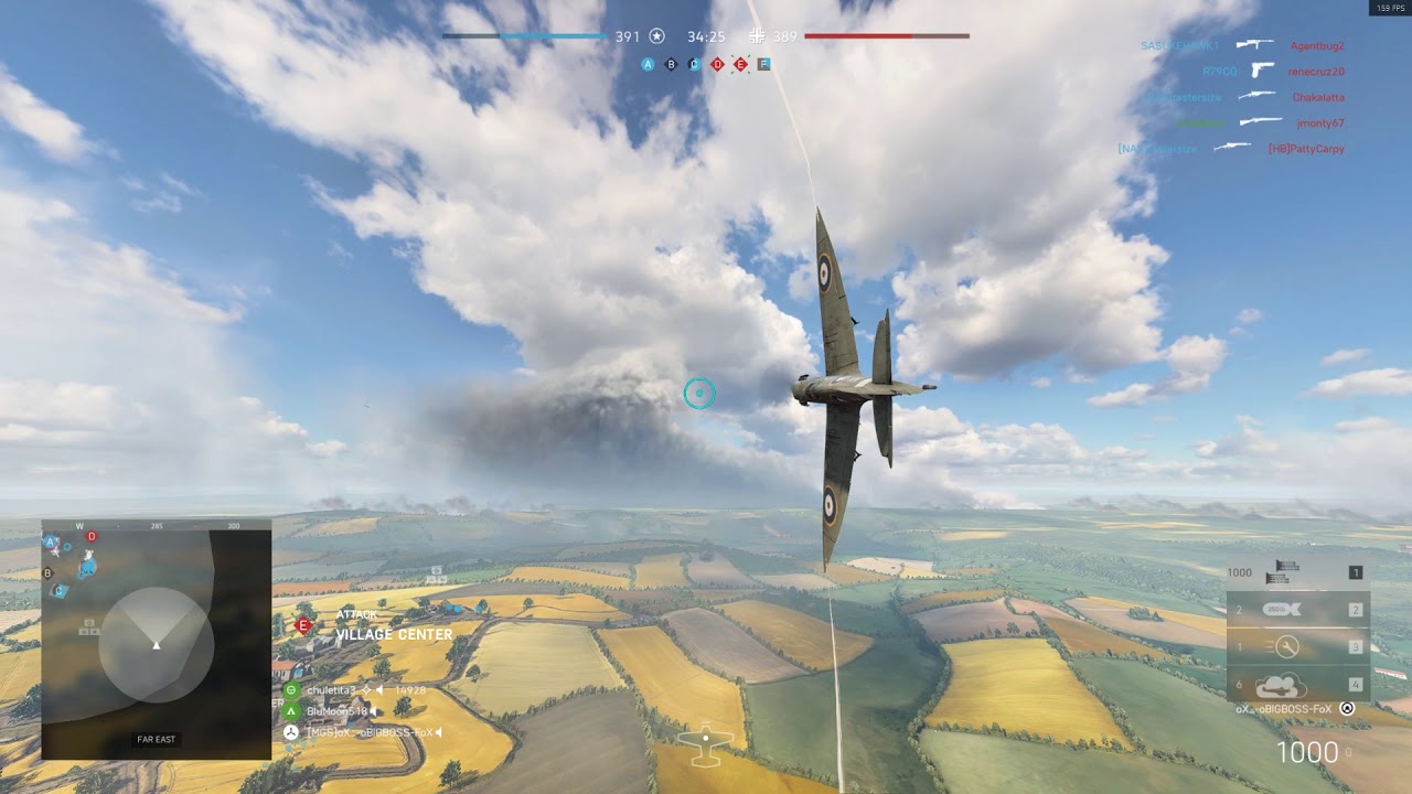 39-0 Spitfire Mk VA on Arras Battlefield V Fighter Plane Gameplay