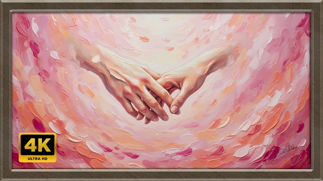 4K Entwined Hands Painting | Art Framed Screensaver | Art for Your TV