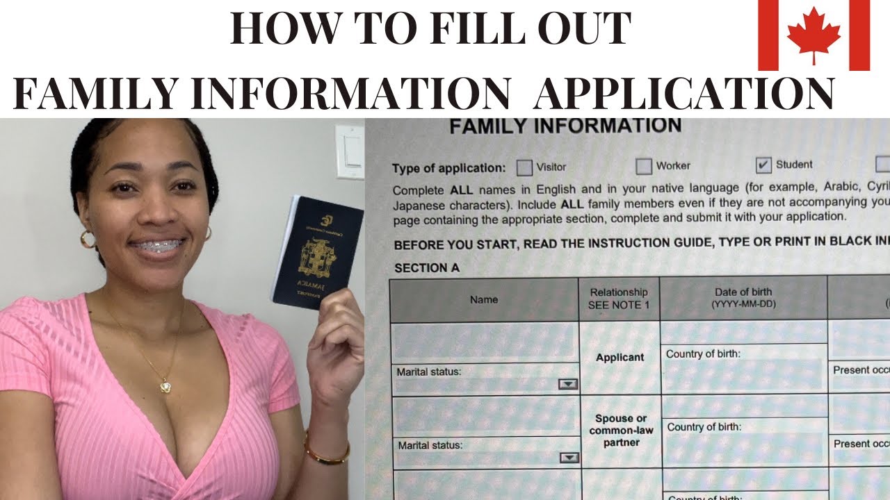 “FAMILY INFORMATION APPLICATION” For Student/Visitor /Work Permit for CANADA 🇨🇦 IMM5645