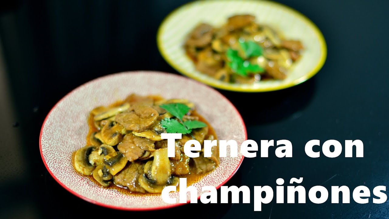 Ternera con champiñones estilo chino , como en restaurante chino - Chinese style beef with mushroom