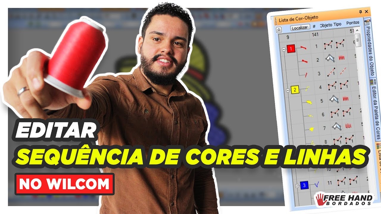 EDITAR SEQUÊNCIA DE LINHAS E CORES NO WILCOM