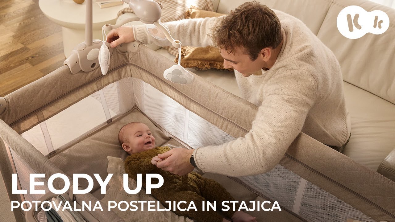 Kinderkraft LEODY UP – potovalna posteljica 2 v 1 | enostavno zlaganje in razlaganje