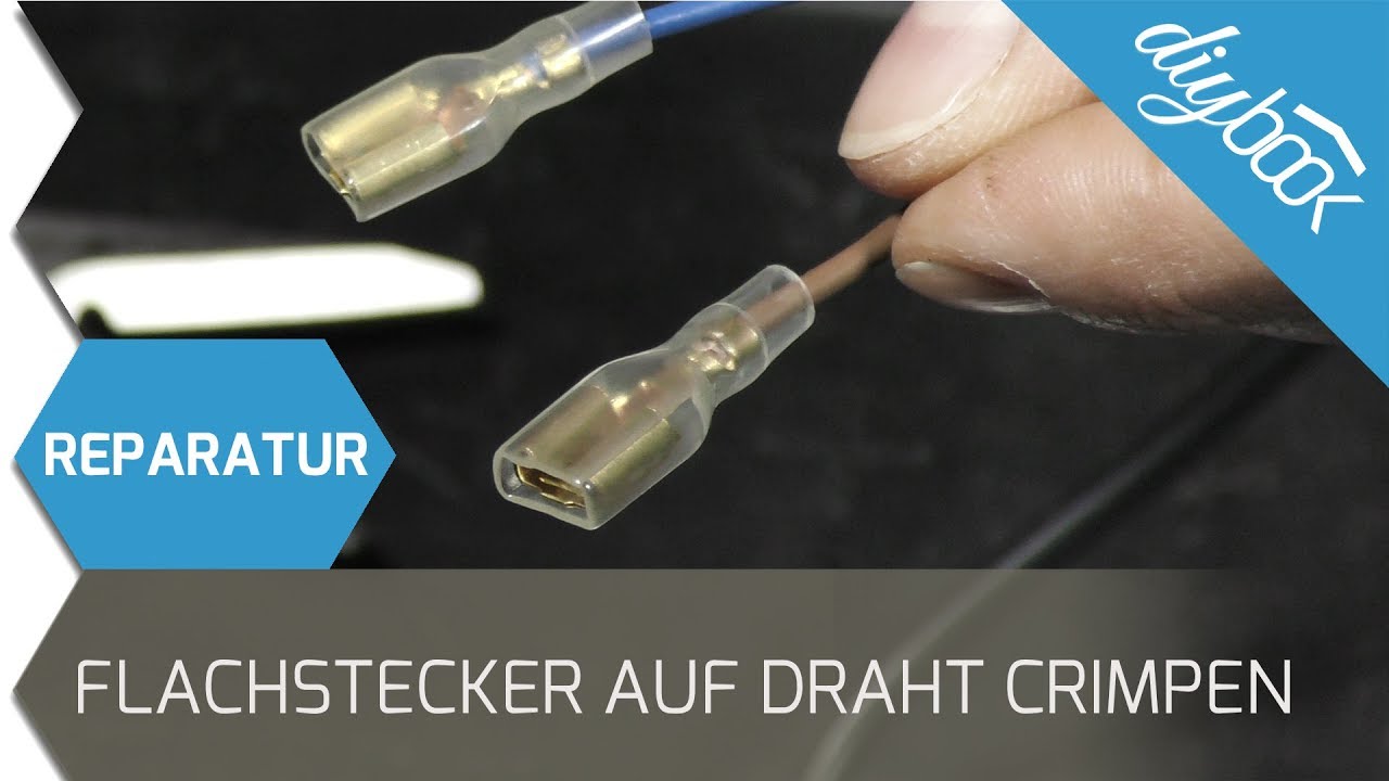 Flachstecker und Flachsteckh&uuml;lsen crimpen
