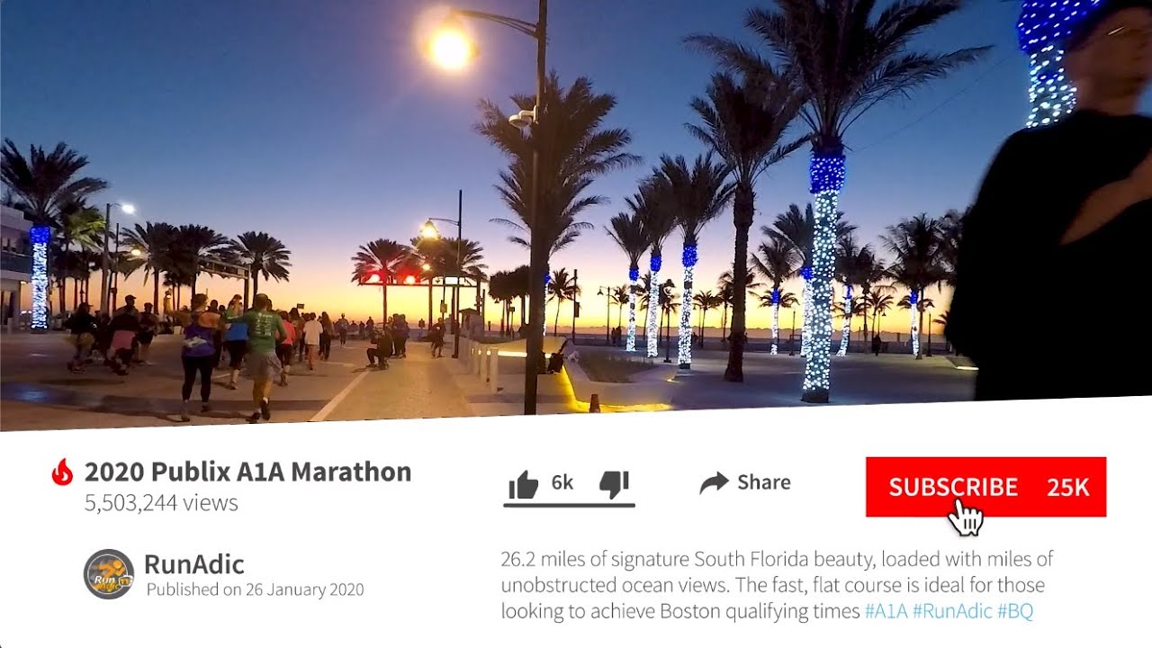 2020 Publix Fort Lauderdale A1A Marathon  + ½