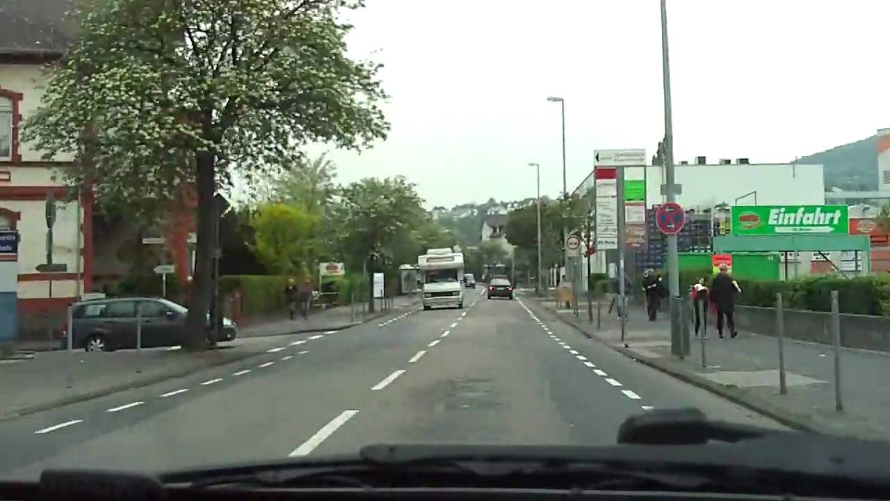 Driving from Lahnstein to Koblenz, Germany [HD720p]