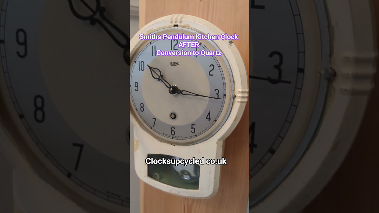 Smiths Pendulum Kitchen Wall Clock converted from clockwork to QUARTZ