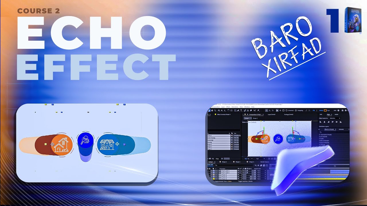 Barashada After Effects Echo | Duplicate Effect For Shapes