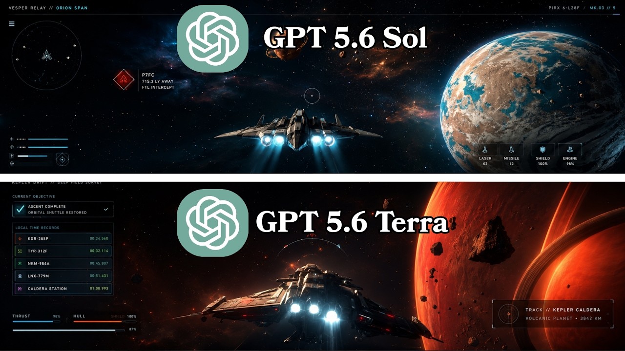 GPT 5.6 Sol vs GPT 5.6 Terra make 4 games $2,024 vs $947