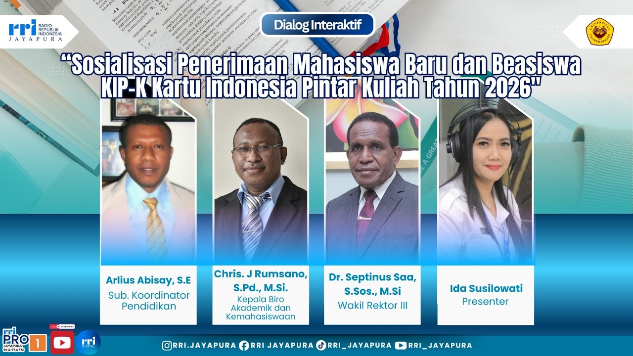 DIALOG INTERAKTIF SOSIALISASI PENERIMAAN MAHASISWA BARU DAN BEASISWA KIP-K TAHUN 2026
