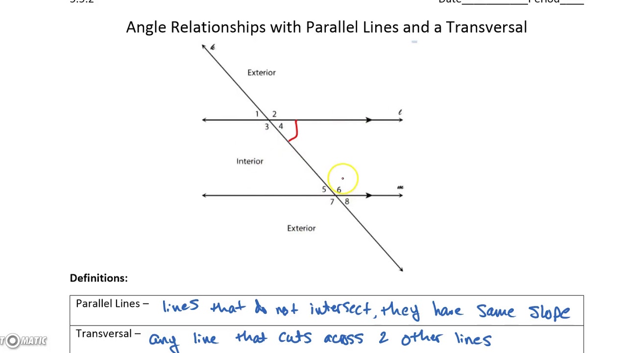 Parallel Lines & Transversal