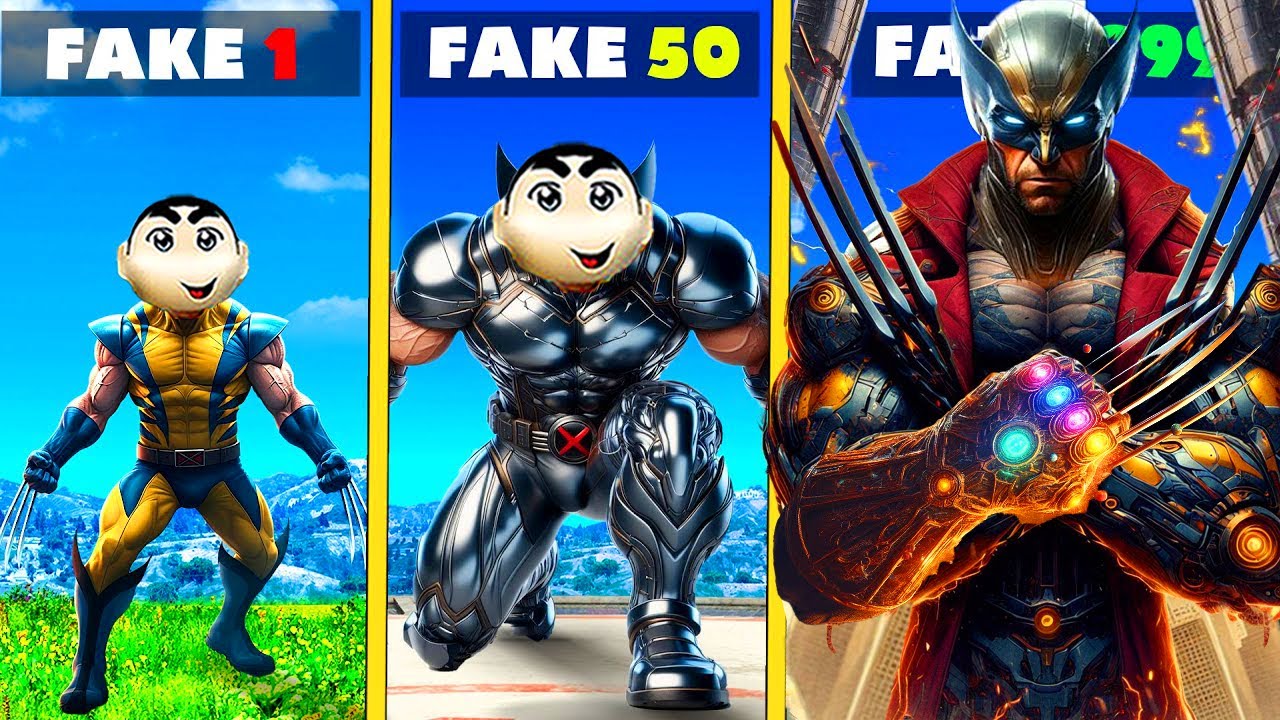 Franklin& ShinChan⚡Controlling Fake Wolverine Part-1 Suit Upgrade🔥😱In GTA 5 Telugu