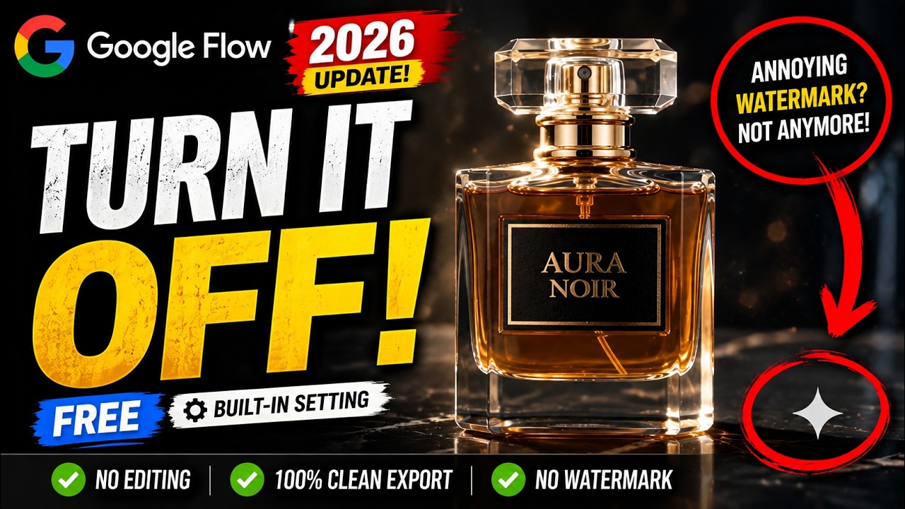 Google Flow Watermark: How to Turn It OFF (2026 Update | FREE)