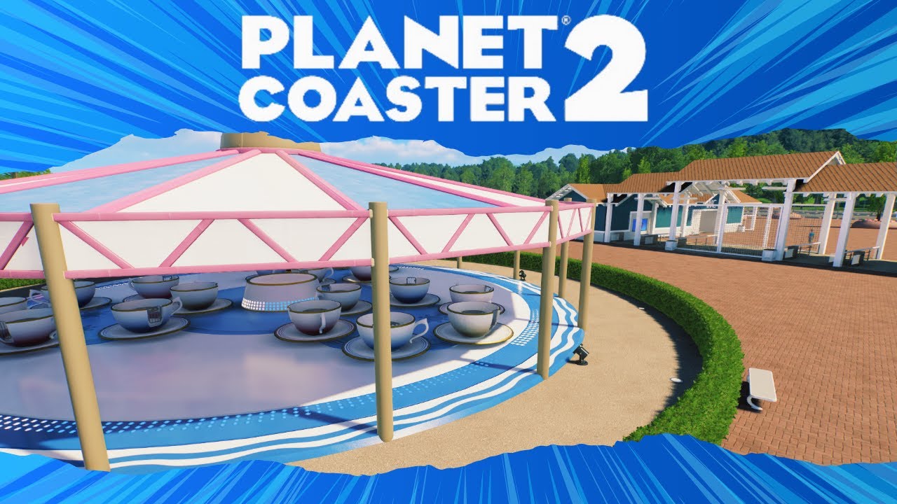 Planet Coaster 2 - Ep 3 | Realistic Tea Cups Flat Ride Build (Speedbuild & Timelapse)