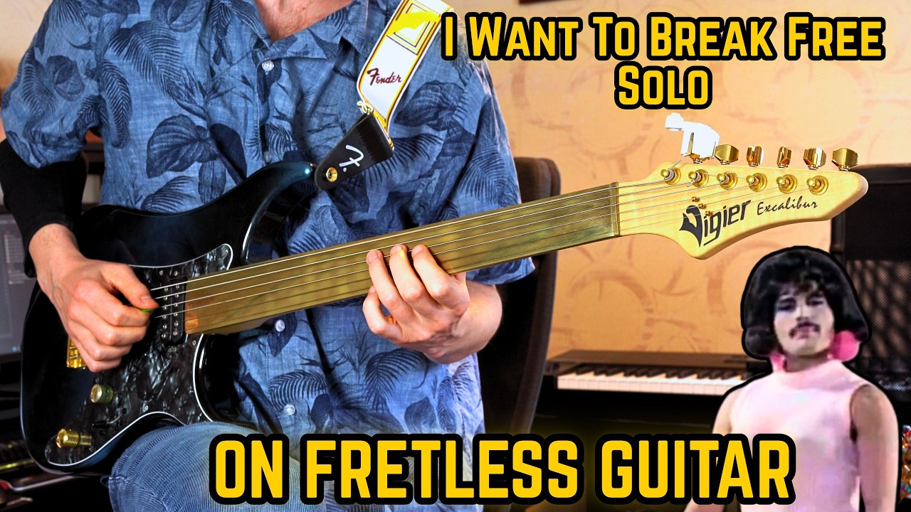 I Want To Break Free solo on FRETLESS GUITAR
