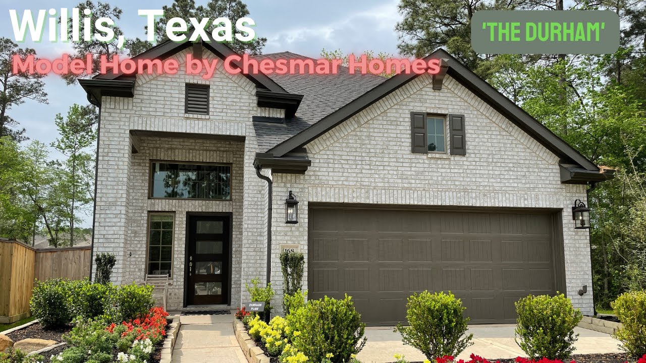 Chesmar Homes| Durham | 2,400 SF |4  Bed |2.5  Bath| The Woodland Hills| Model Home Tour| Willis, TX