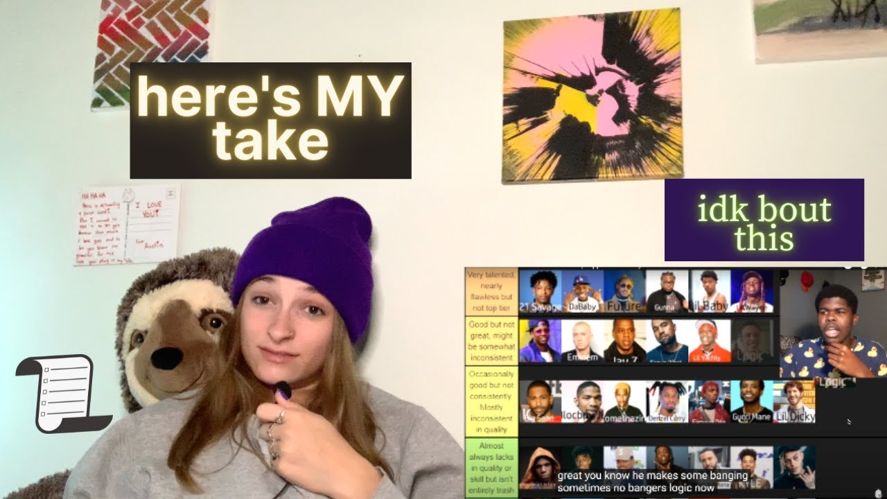 2021 Rapper Tier List -reacting to someone else's list-
