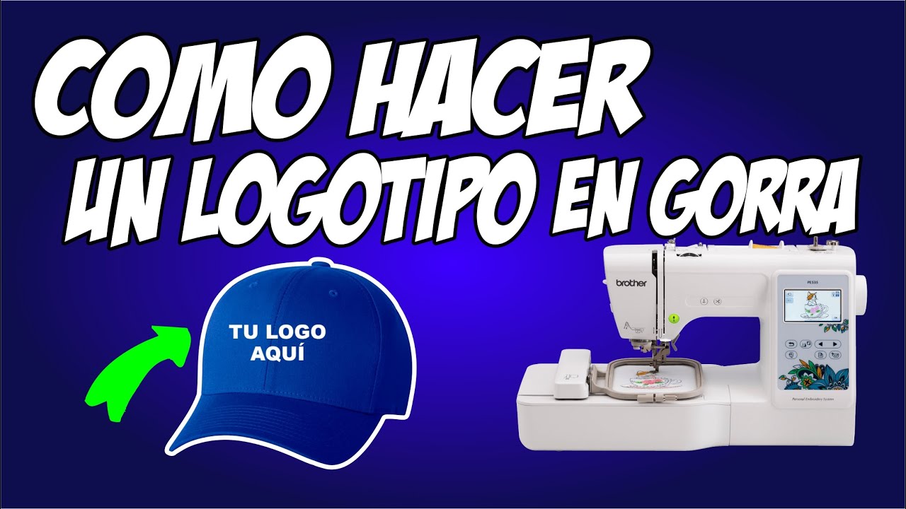 COMO BORDAR UNA GORRA CON BORDADORA DOMESTICA BROTHER PE600, PE800, PE450, PE535  etc