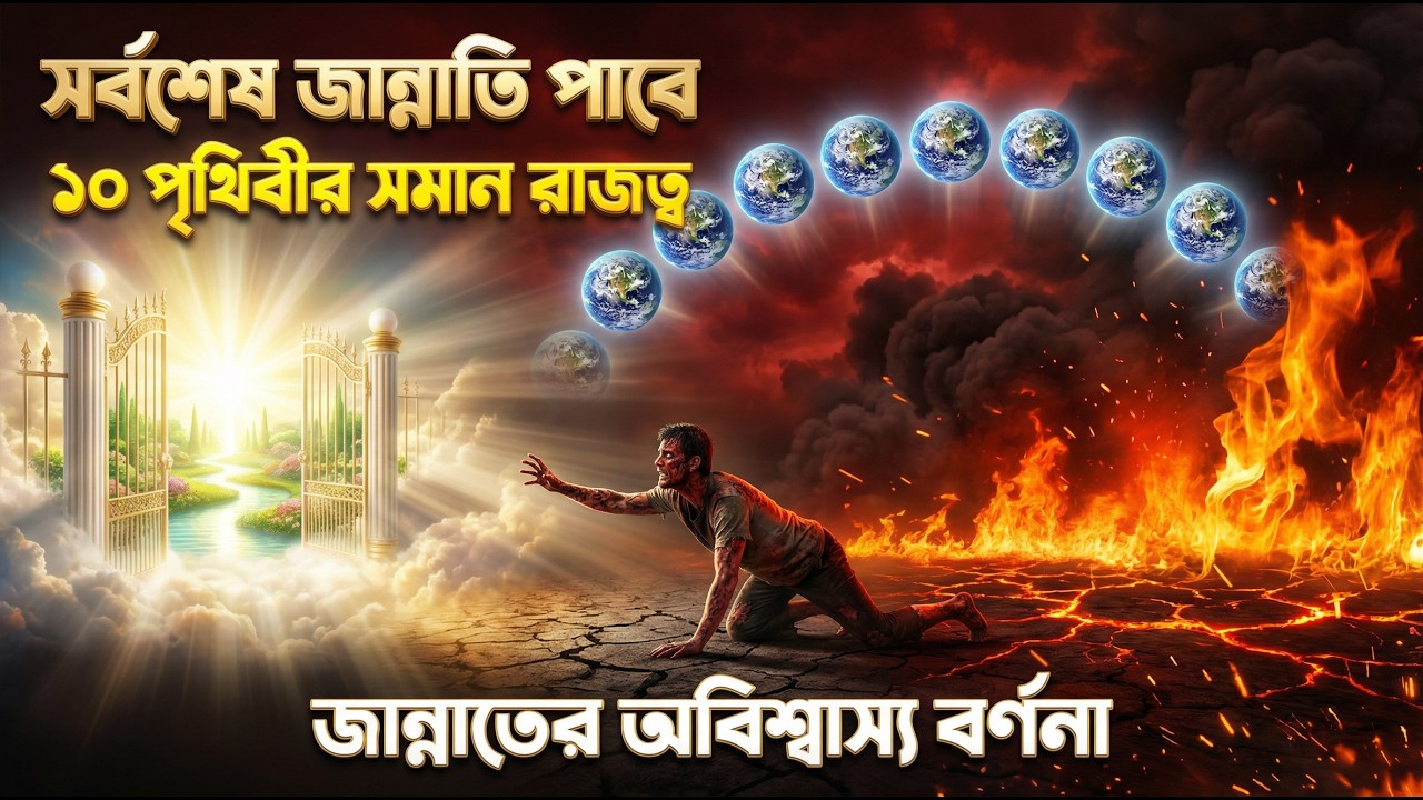 সর্বশেষ জান্নাতি পাবে ১০ পৃথিবীর সমান রাজত্ব! জান্নাতের অবিশ্বাস্য বর্ণনা | Last Person in Jannah