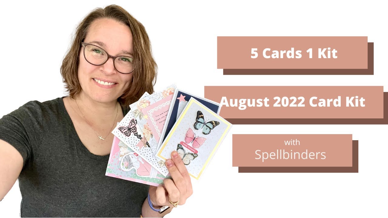 Spellbinders August Card Club | 5 Cards 1 Kit