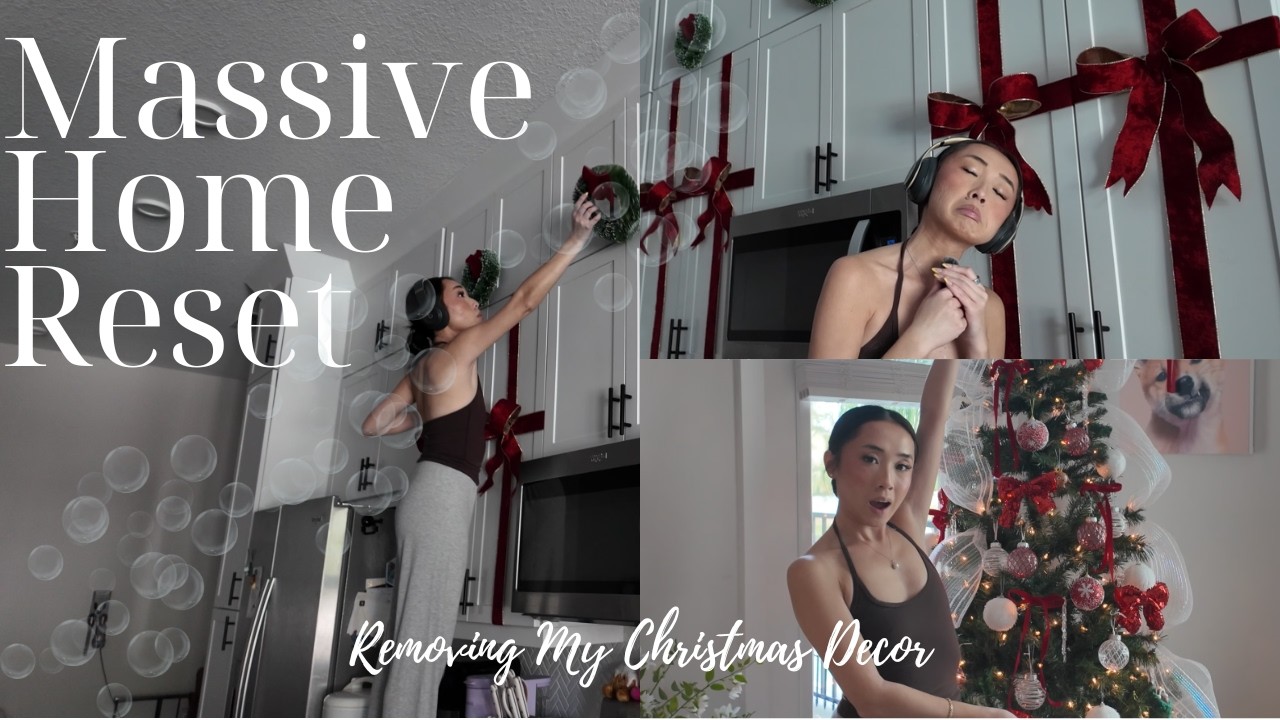 MASSIVE HOME RESET *vlog* | FINALLY taking down my Christmas Decor