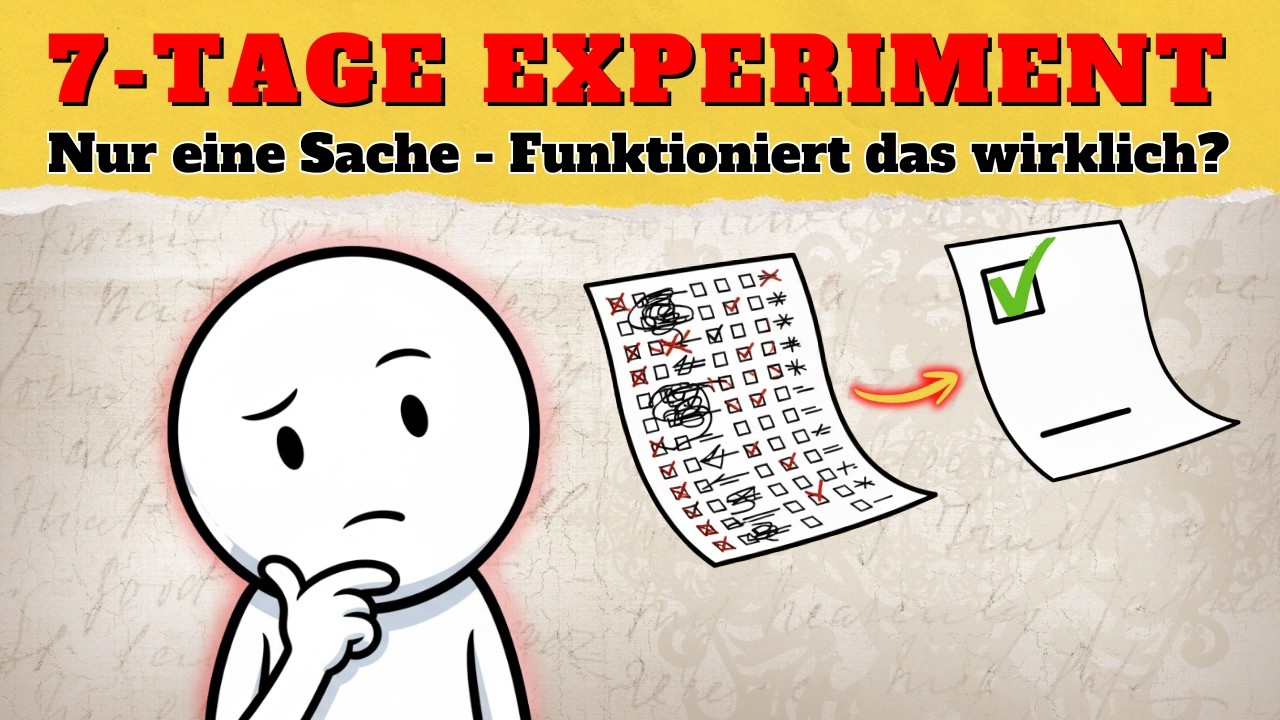 7 Tage nur 1 Aufgabe pro Tag – Mehr Fokus oder Stillstand?
