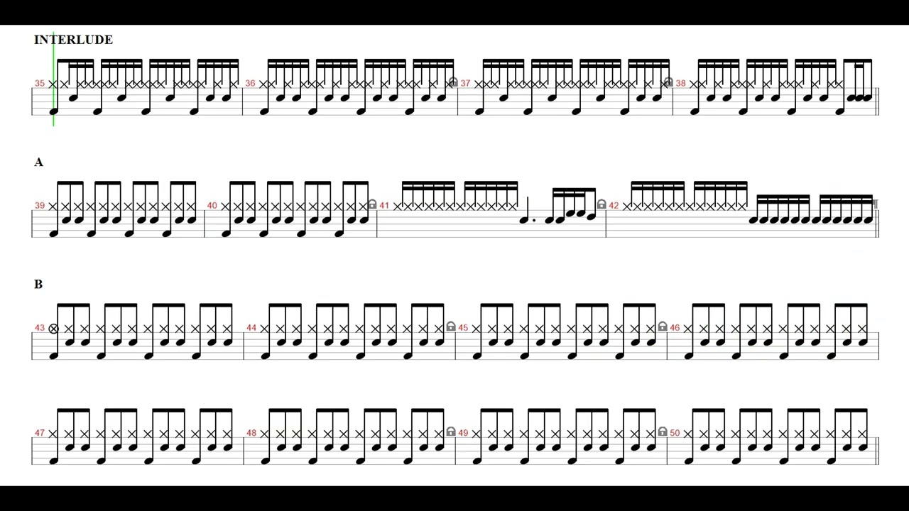 Tom Jones-Delilah | Drum Score, Drum Sheet Music