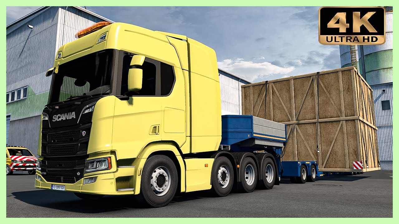 OVERSIZE LOAD and Scania R730 V8 | Euro Truck Simulator 2 “4K” Gameplay