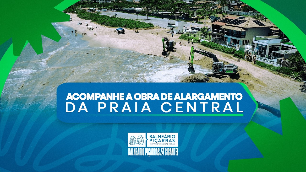 Transmissão ao vivo da obra de alargamento da Praia Central de Balneário Piçarras/SC (CAM3)