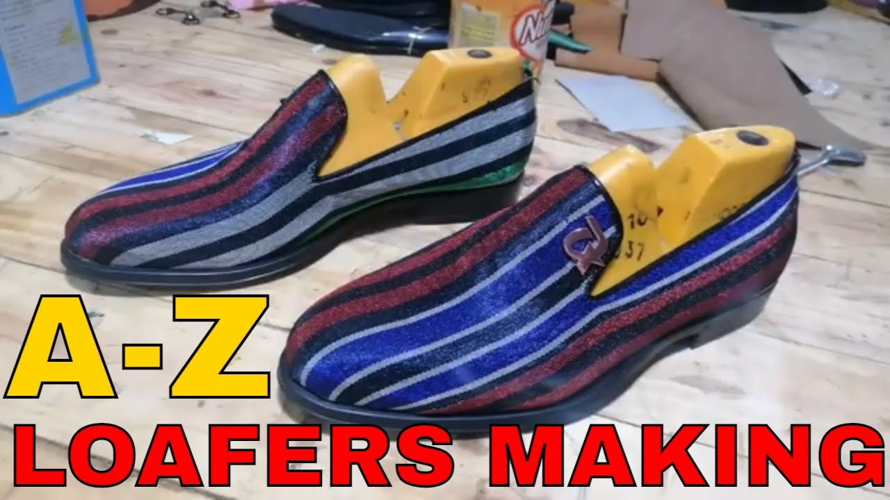 how to make loafer with simple tools.  [ shoemaking tutorial ]