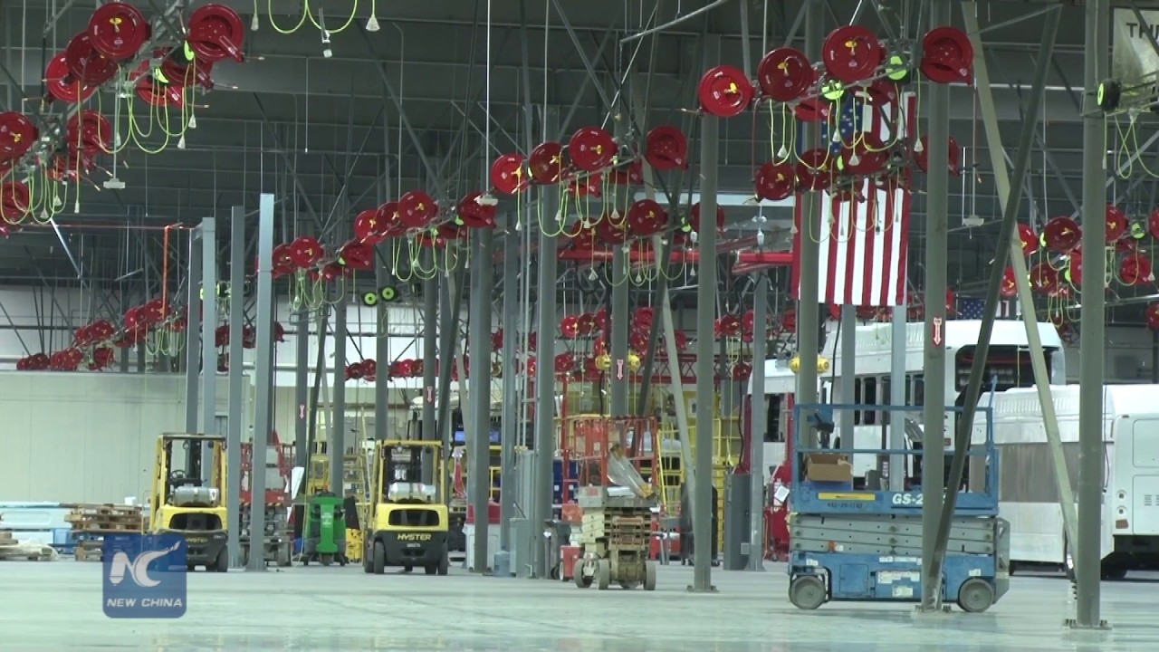 BYD unveils North America's largest electric bus factory