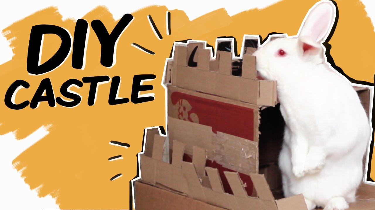 DIY Cardboard Rabbit Castle