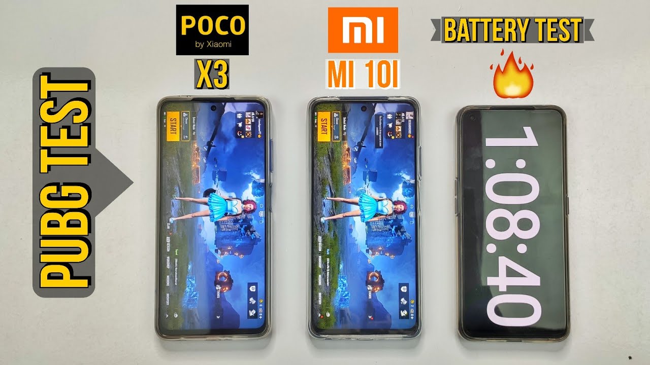 Mi 10i 5G vs POCO X3 Pubg Test, Heating & Battery Test | Shocking Results 🔥
