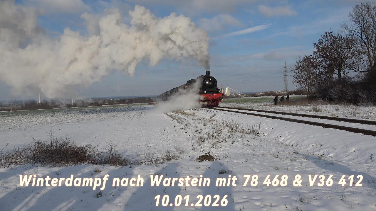 Winterdampf nach Warstein mit 78 468 & V36 412 10.01.2026 4K