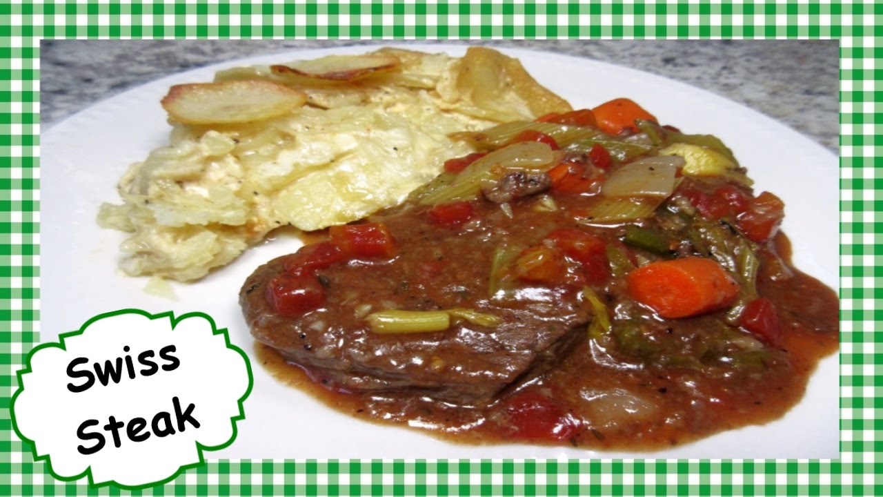 Easy Slow Cooker SWISS STEAK ~ Homemade Swiss Steak Crock Pot Recipe