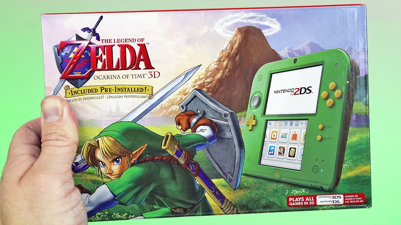 Nintendo 2DS: Link Edition Unboxing & First Look | Legend of Zelda Ocarina of Time Bundle!