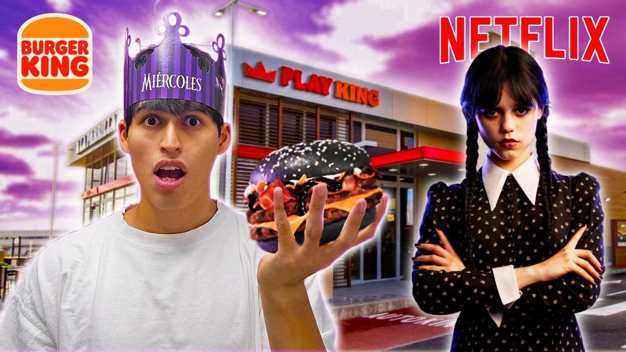 PROBÉ el NUEVO MENÚ de MERLINA x BURGER KING y NETFLIX en su EVENTO | Miércoles (Wednesday) Addams