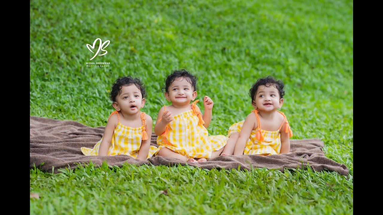 Cute Triplets Baby photoshoot Kerala- BTS - Midhu Sreenivas