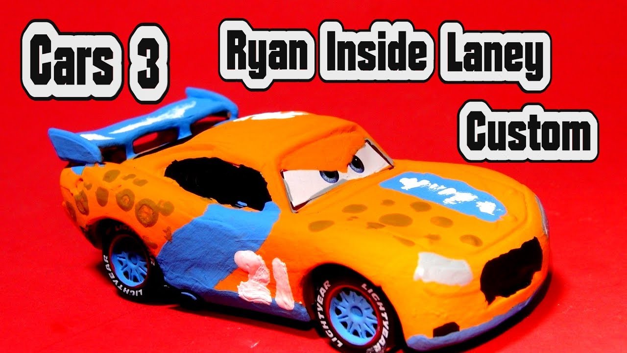 Pixar Cars 3 Ryan Inside Laney Custom Diecast from Primer Lightning McQueen with Miss Fritter