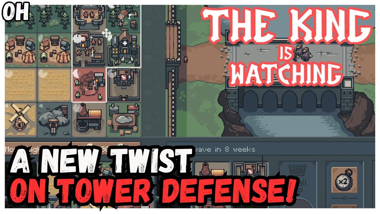 UNIQUE Resource Gathering Defense Game! The King Is Watching!