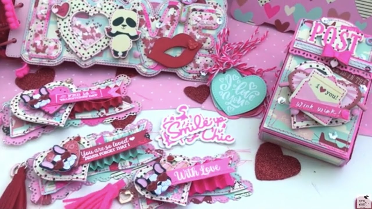 Valentine's Projects ft. ScrapDiva Designs | Embellishments | Tags | Mini Album | Treat Box 💘💋