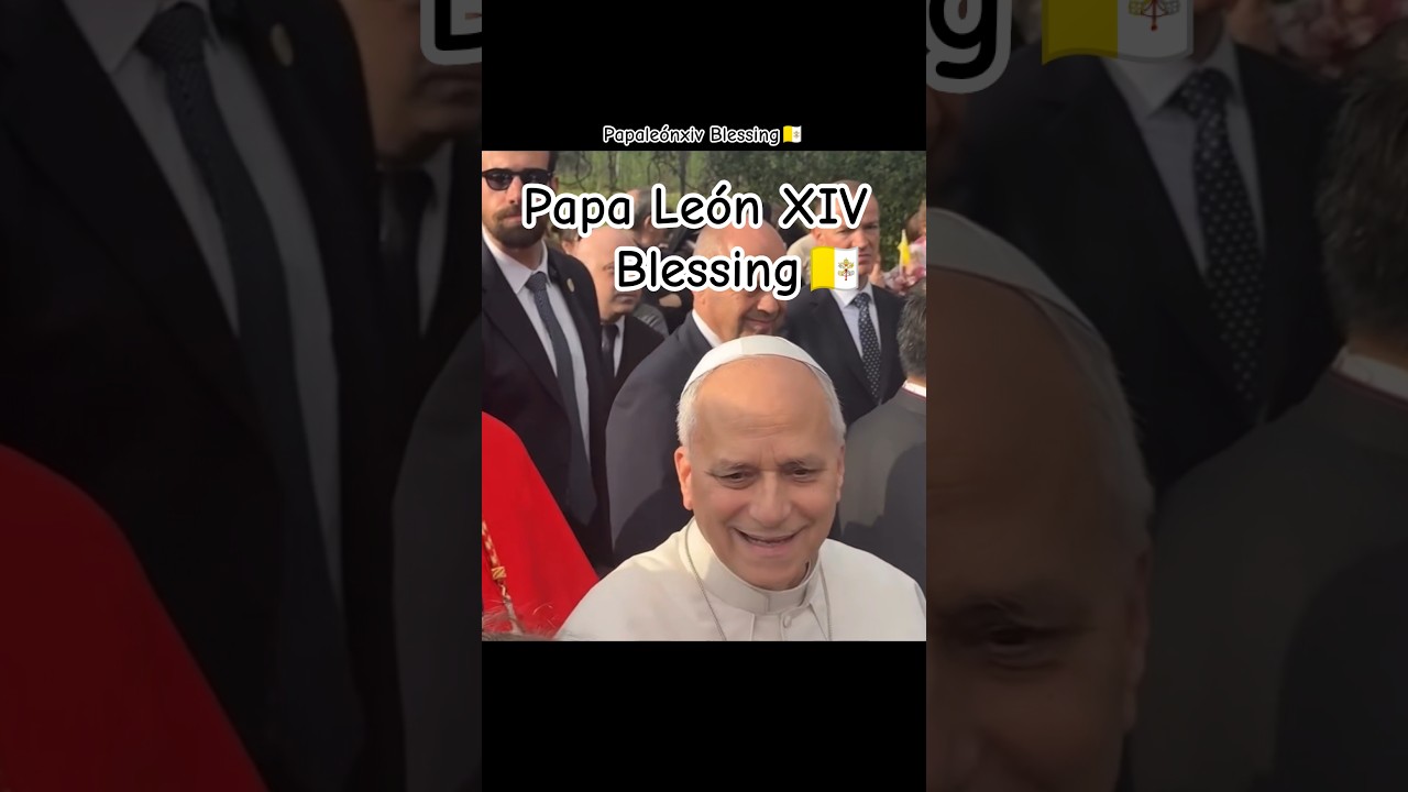 Receiving the powerful blessing of Pope Leo XIV in Rome 🇻🇦🕊️ #vatican #rome #papale&oacute;nxiv #blessing